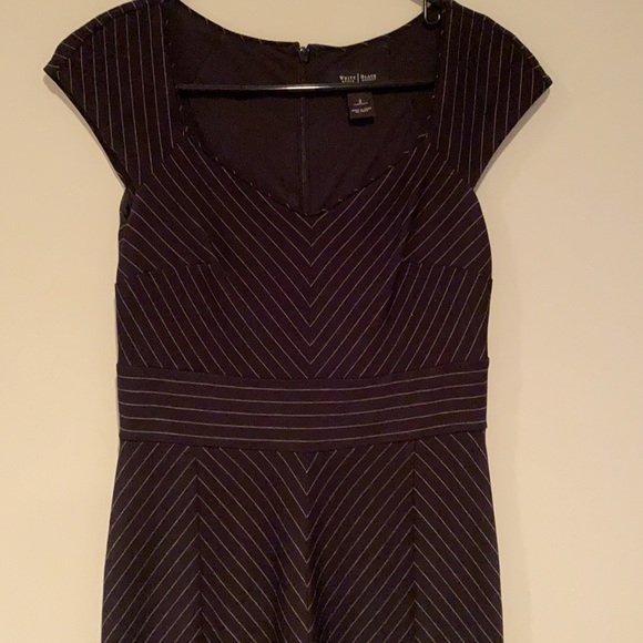 WHBM Black Pinstripe Dress - Picture 4 of 5